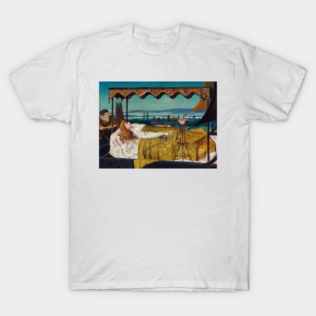 Elaine by John Atkinson Grimshaw T-Shirt by Classic Art Stall